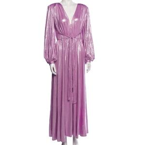 Bronx And Banco Women's Zoe V-neck Metallic Gown 24”-38” Waist